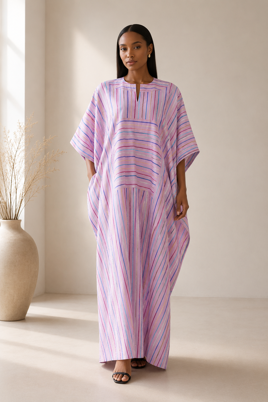 front pocket cotton boubou