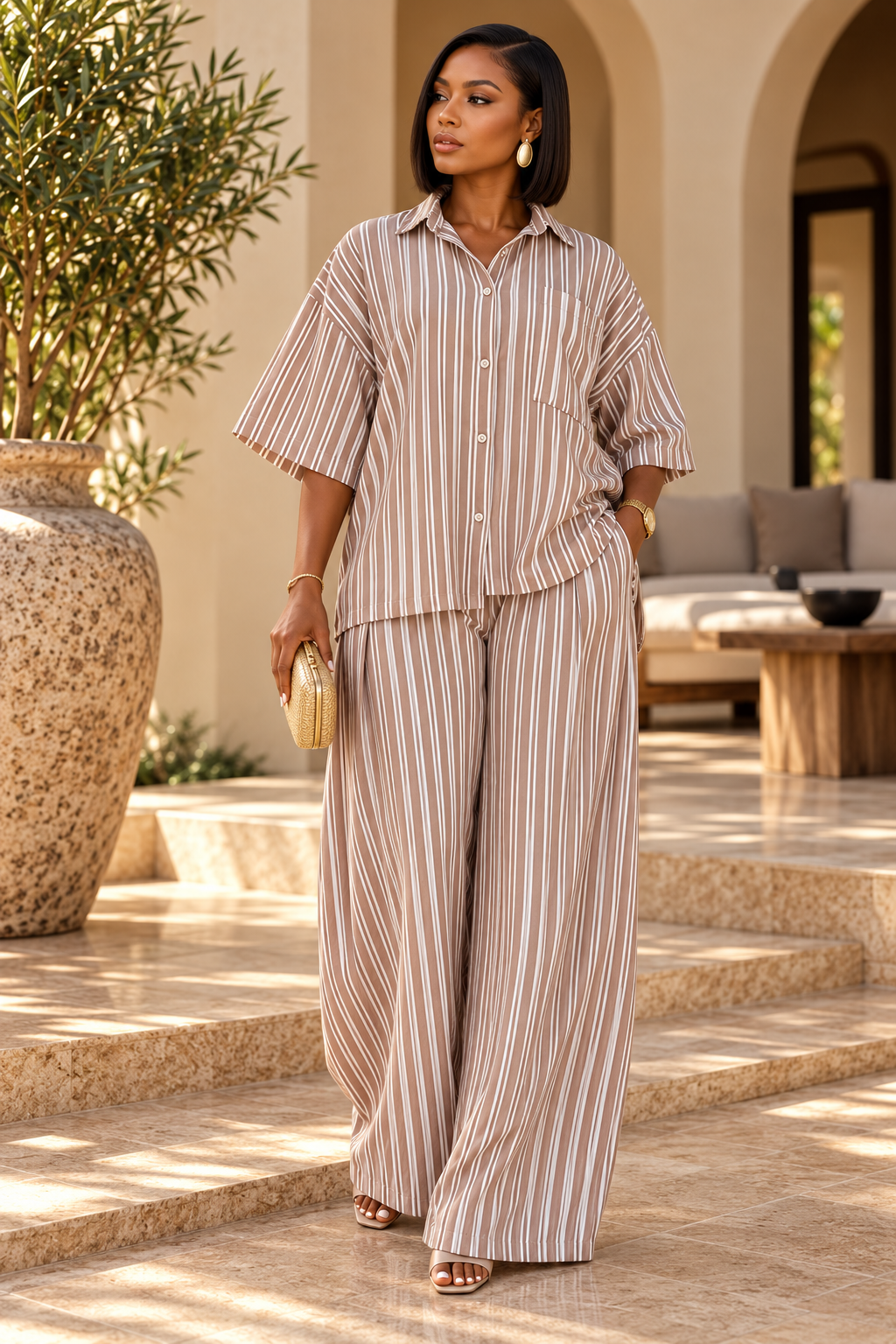 OVERSIZED STRIPE 2 PIECE