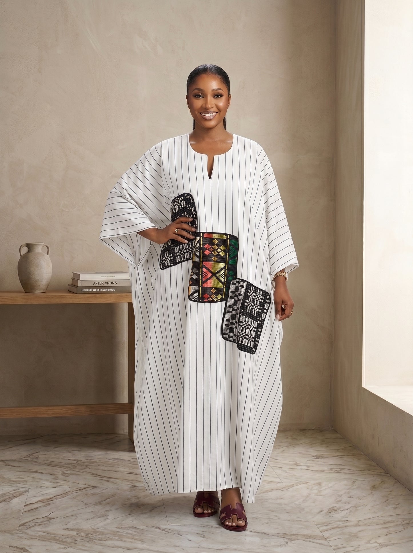 3 patch stripe boubou