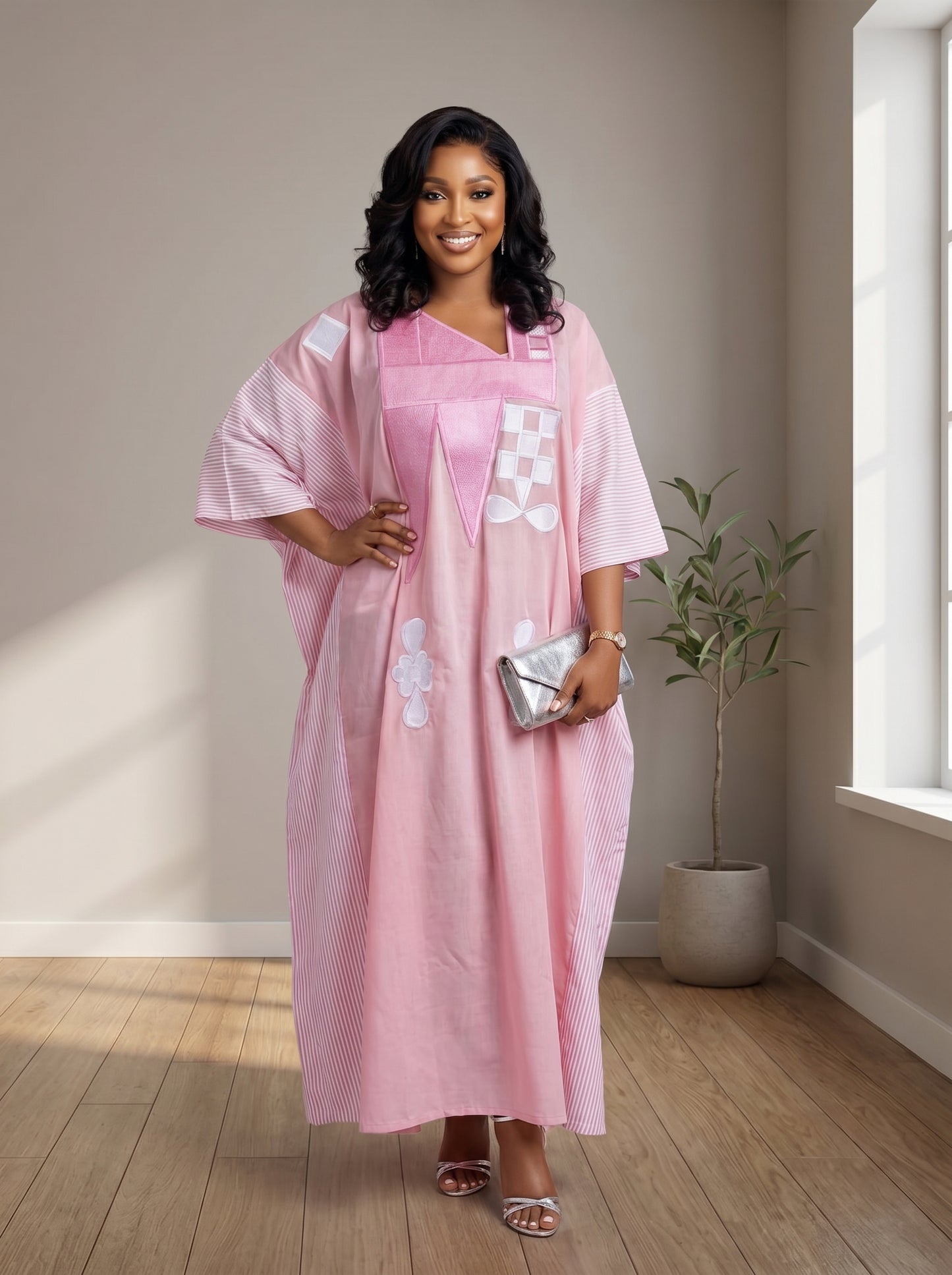 cotton EMBRIODERY boubou