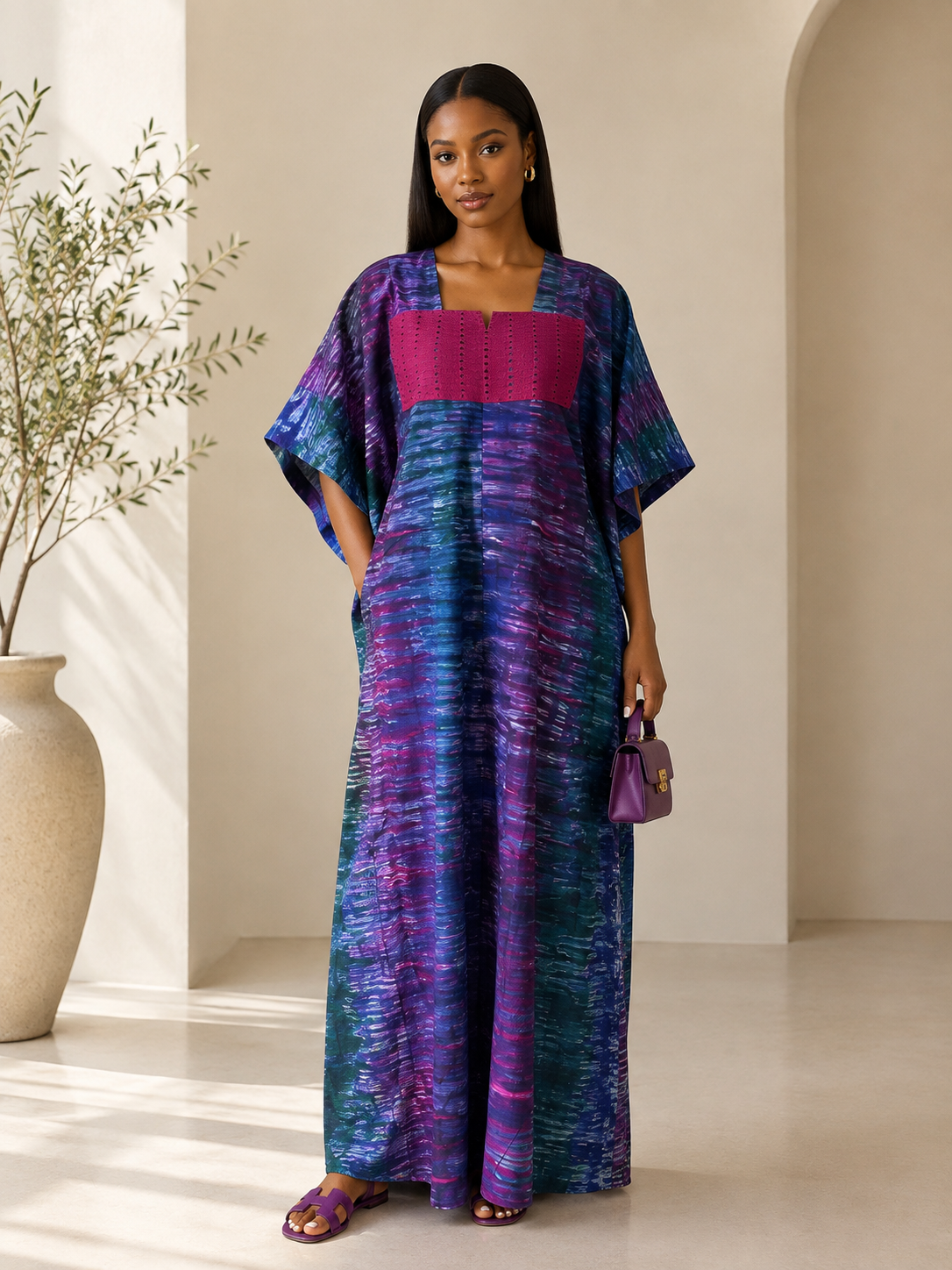 tie and dye asoke detail boubou