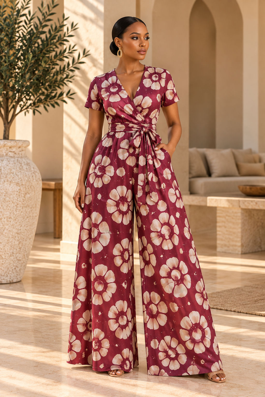 TIMI ADIRE WRAP JUMPSUIT