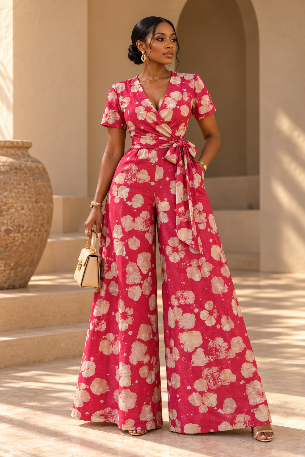 TIMI ADIRE WRAP JUMPSUIT