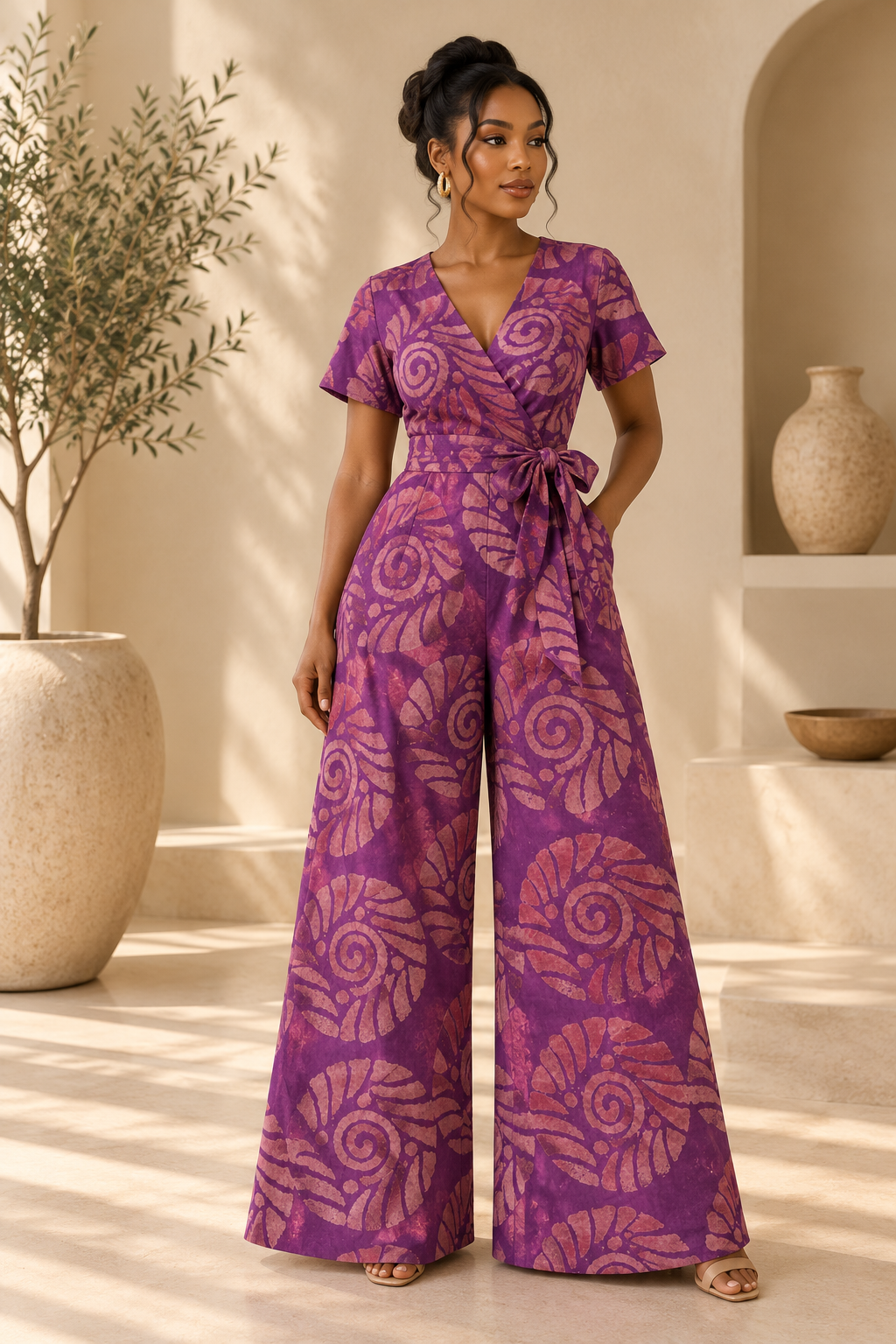 TIMI ADIRE WRAP JUMPSUIT
