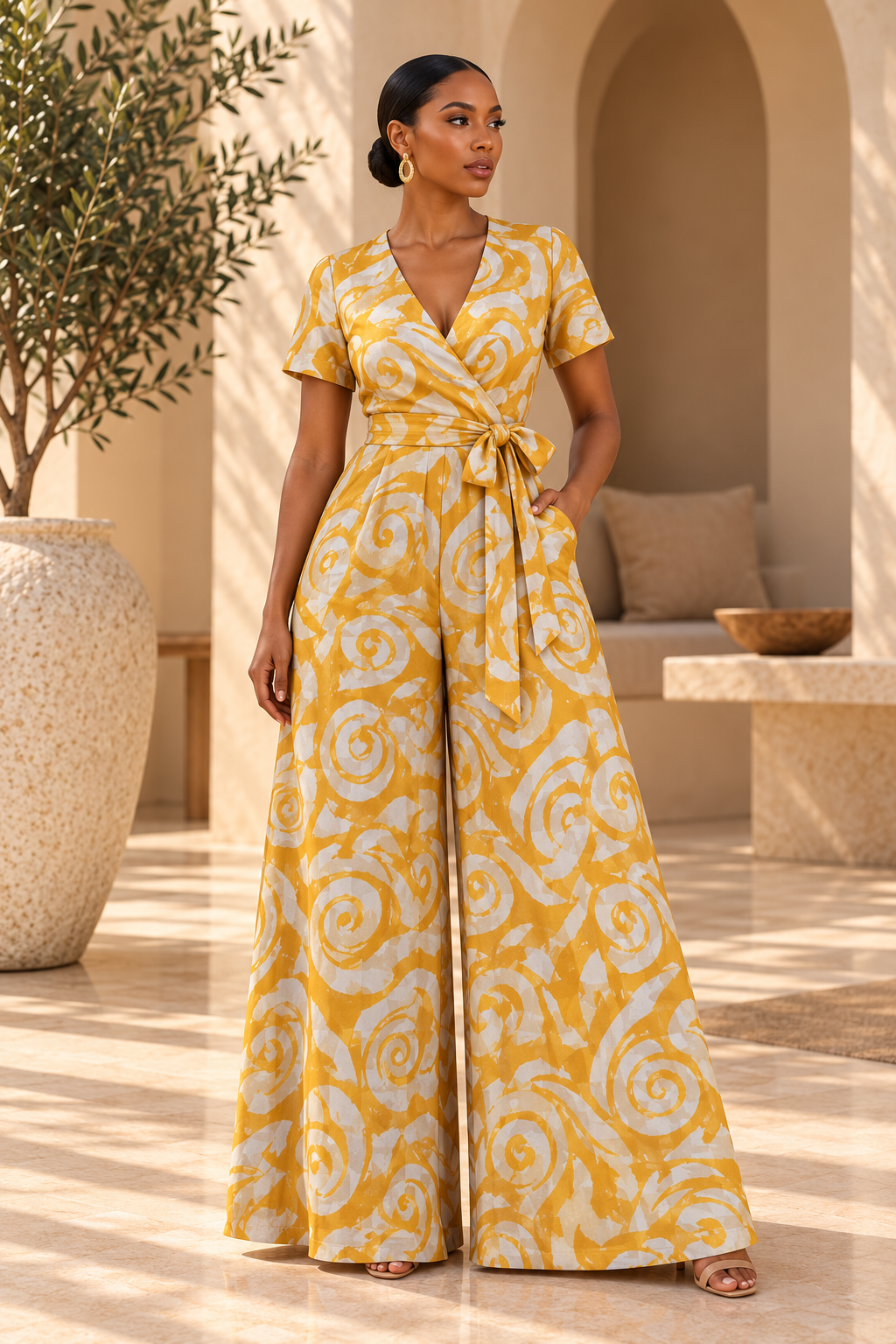 TIMI ADIRE WRAP JUMPSUIT