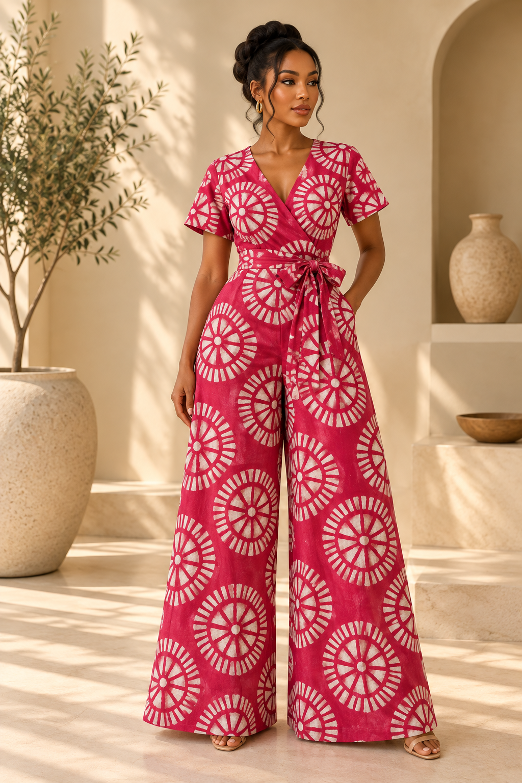 TIMI ADIRE WRAP JUMPSUIT