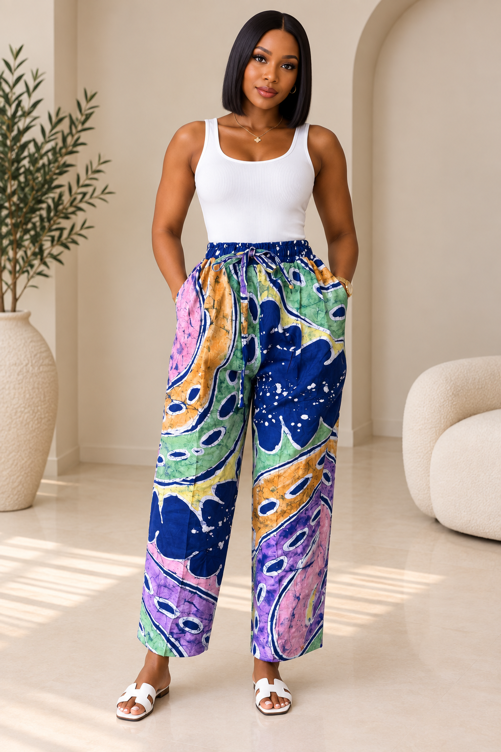adire straight pant