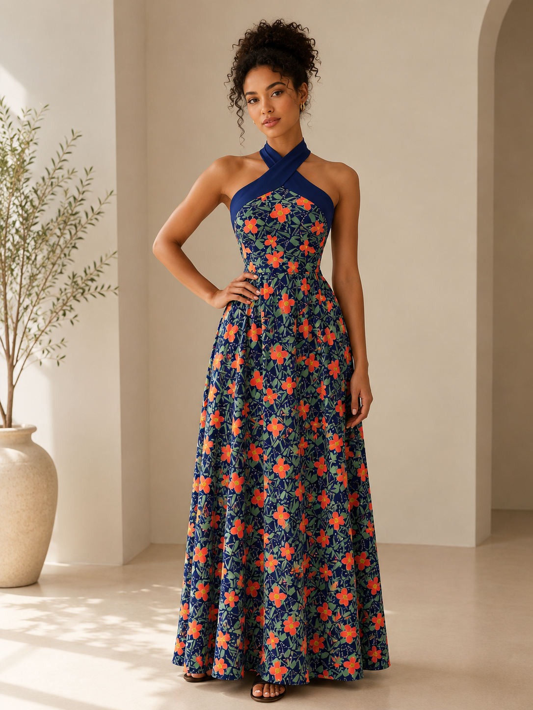 floral maxi dress