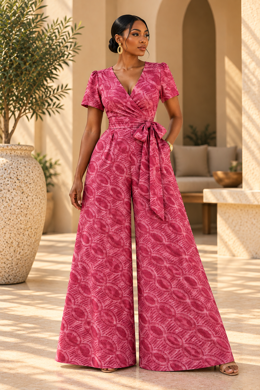 TIMI ADIRE WRAP JUMPSUIT