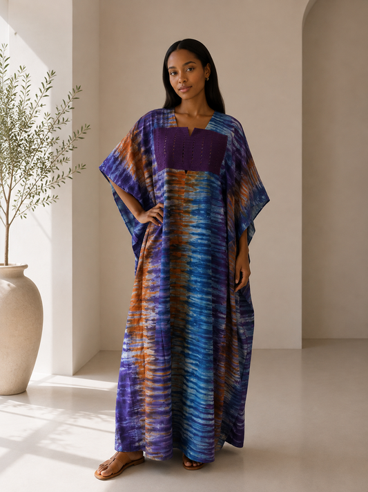 tie and dye asoke detail boubou