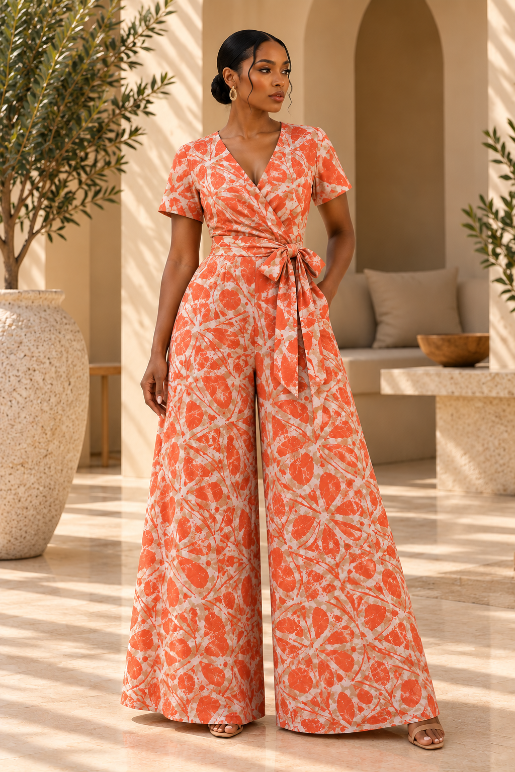 TIMI ADIRE WRAP JUMPSUIT