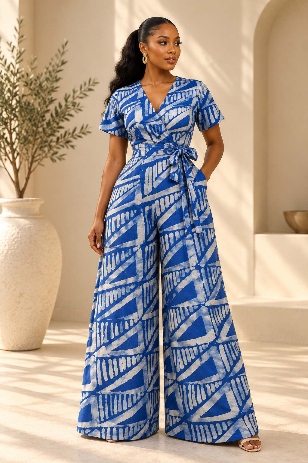 TIMI ADIRE WRAP JUMPSUIT