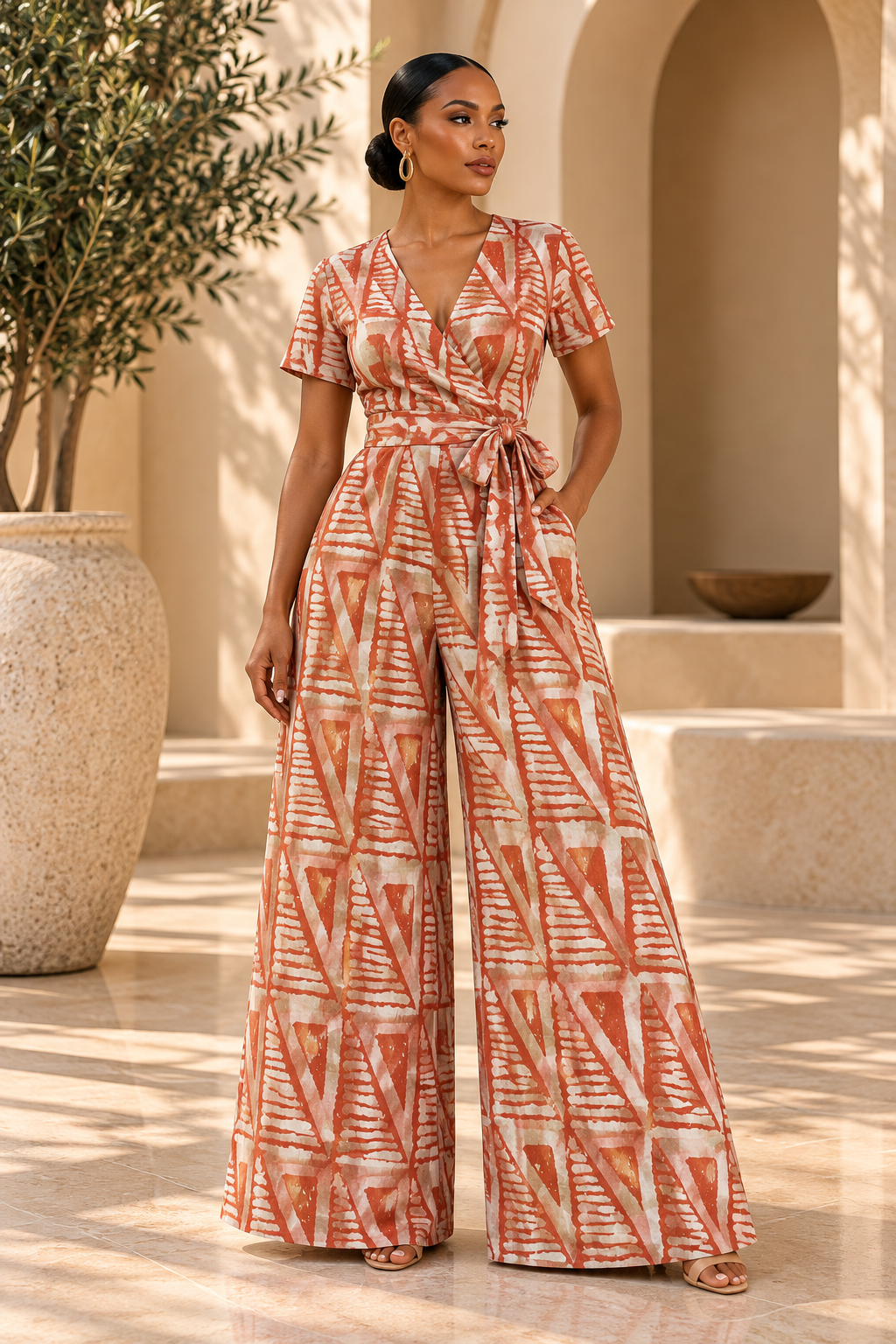 TIMI ADIRE WRAP JUMPSUIT