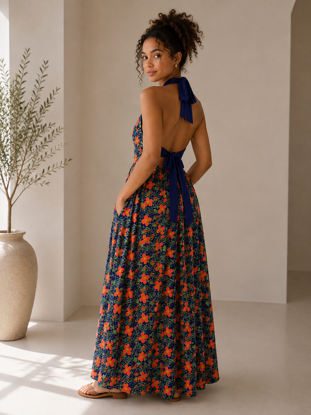 floral maxi dress