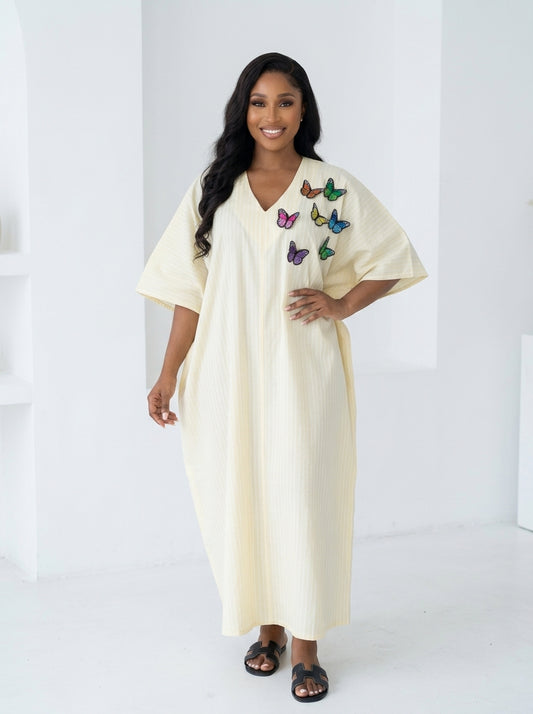 butterfly cotton boubou