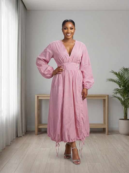 cotton draw string dress