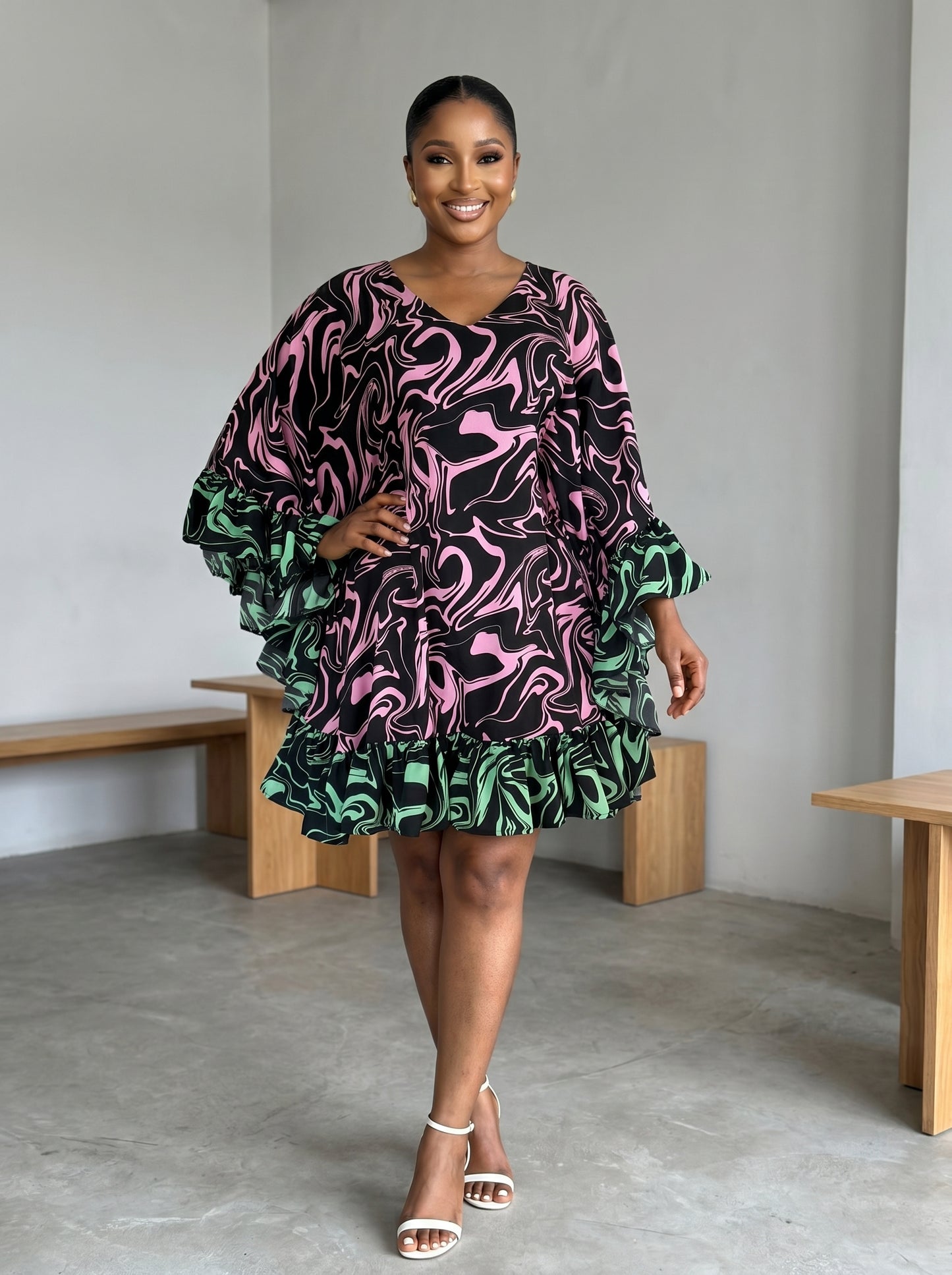 mini ruffle boubou