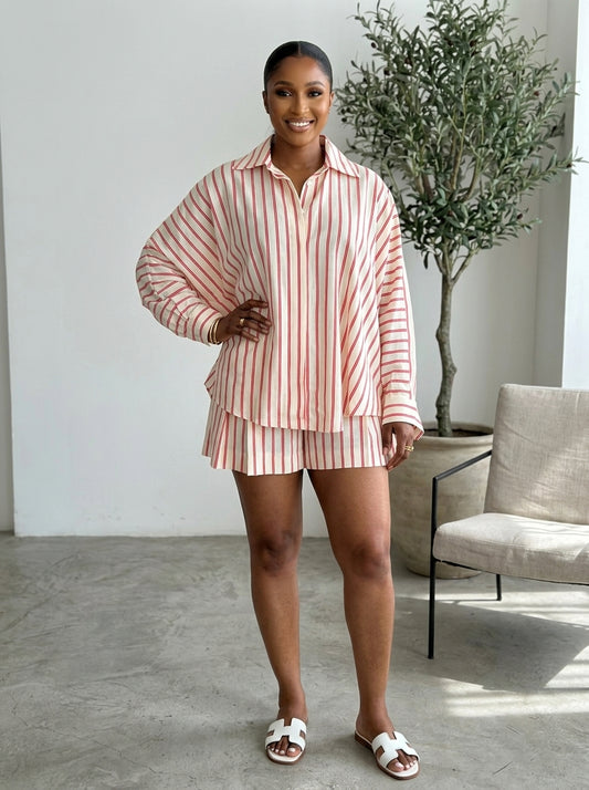 short set linen 2 piece