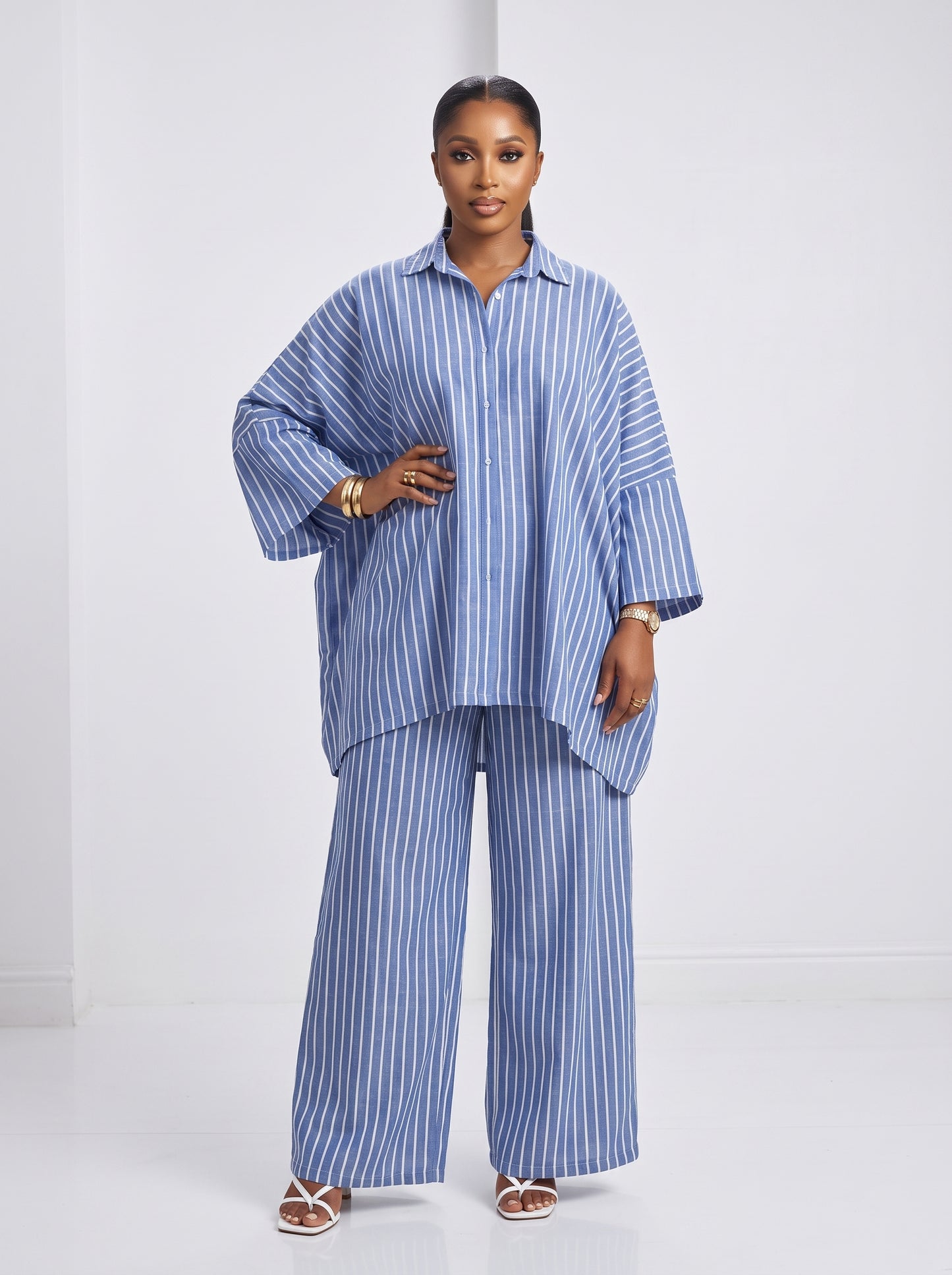 over size linen 2 piece