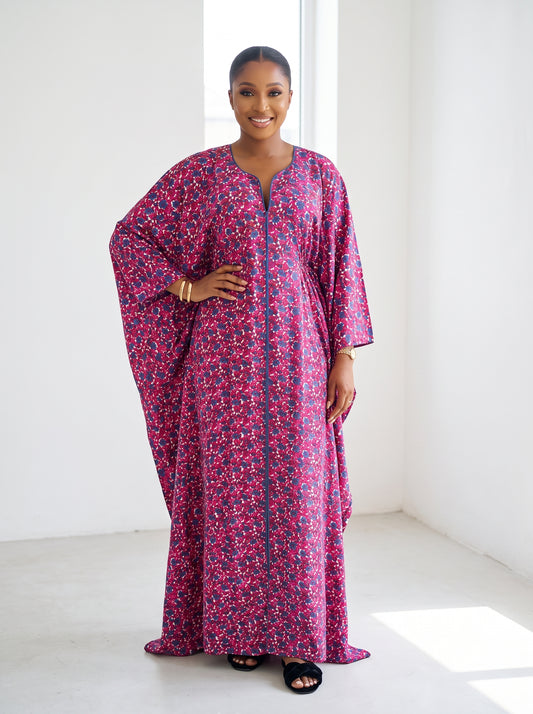 floral silk boubou