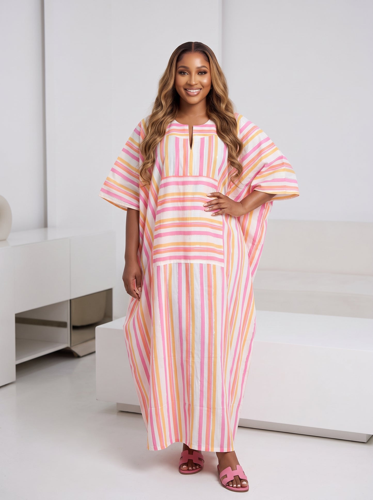 multicolored stripe boubou