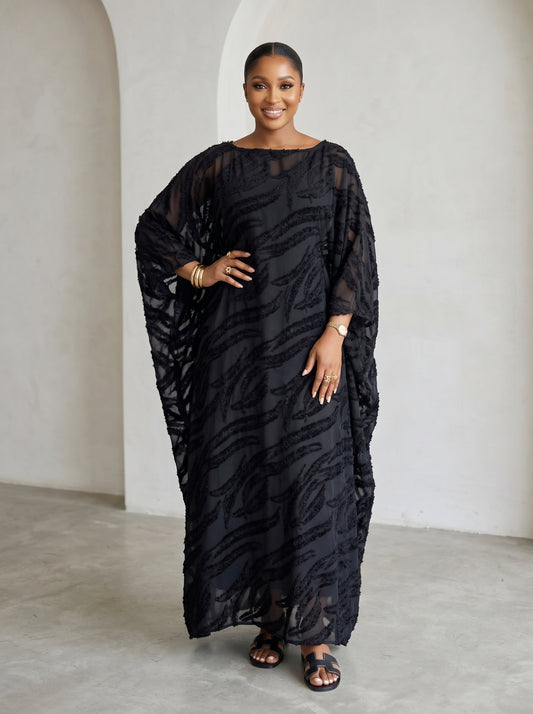 black chiffon boubou