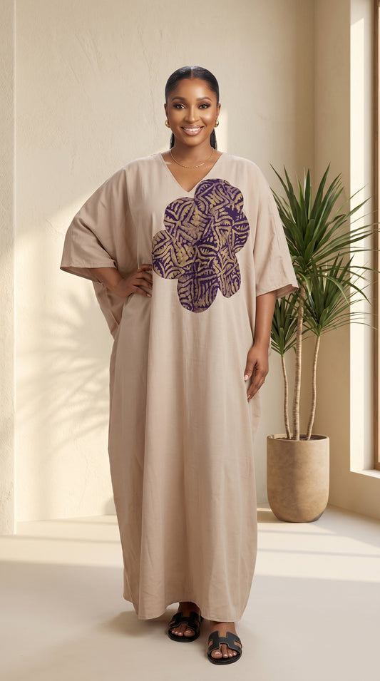 adire patch linen boubou