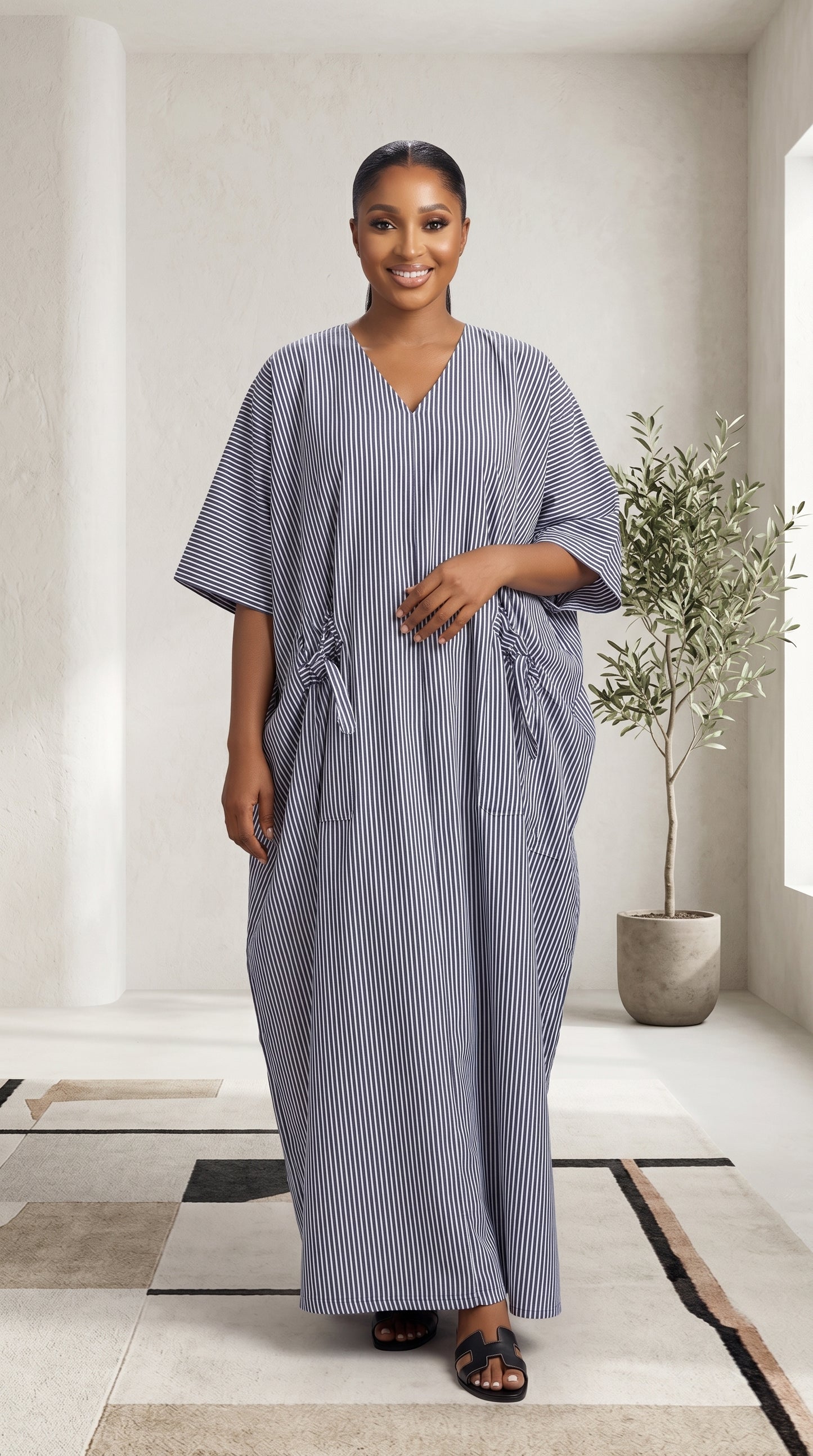 cotton boubou with pocket