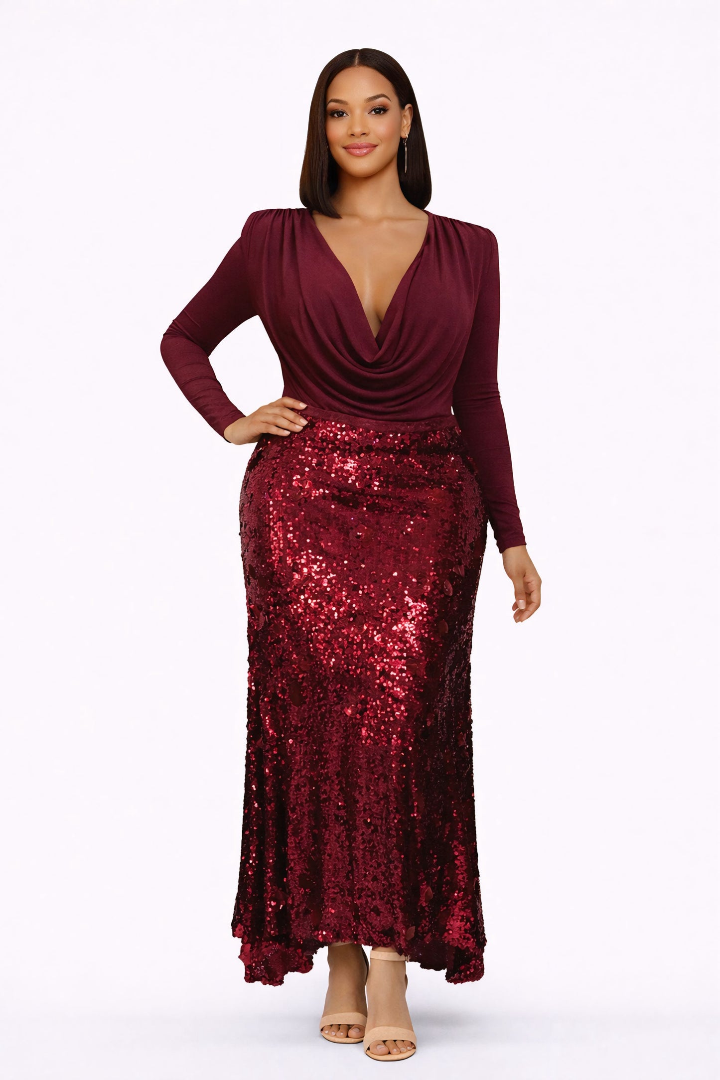 Noela sequin skirt